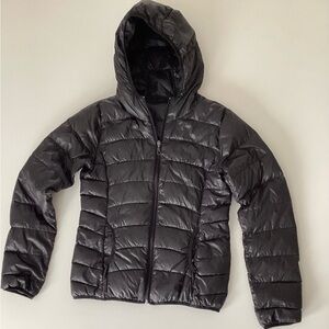 Black mini Puffer down Jacket with Hood
